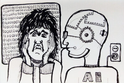 AI Artificial Intelligence ChatGPT Cartoon Harry Wibier