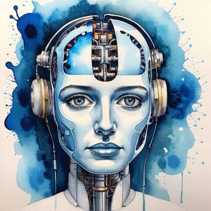Zelfportret van AI, in het kader van AI en kunst
