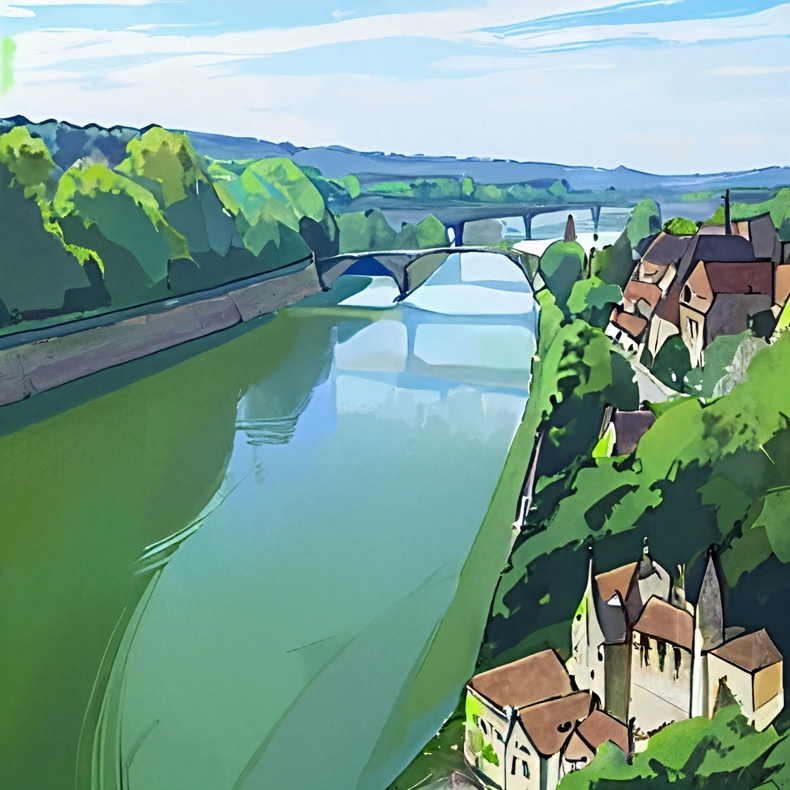 Dordogne tekening