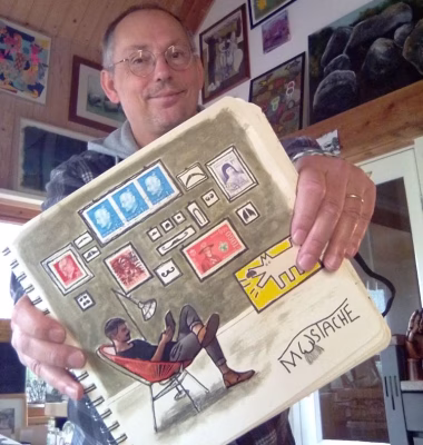 Harry Wibier laat zijn eerste bijdrage zien voor Inktober 2025.