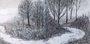 Veluwezoom inktschets