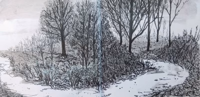 Veluwezoom inktschets