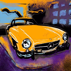Mercedes-Benz 300 SL Art Kunstwerk