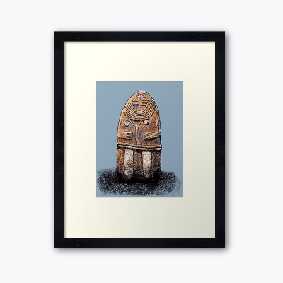 Print met de Dame van Saint-Sernin